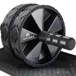 Amonax Ruota Addominali Rotella Rullo Workout Convertibile Con Grande Tappetino Per Esercizi Di Rollout Abs