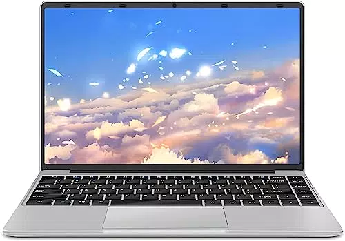 Aocwei PC Portatile 14" Windows 11 Notebook 6+128 GB ROM 1080 FHD 2.4G+5G WiFi Celeron N4020 upto 2.8 GHz Supporta l'espansione SSD 1TB 4.2 USB HDMI Tastiera italiana membrana mouse senza fili-Argento
