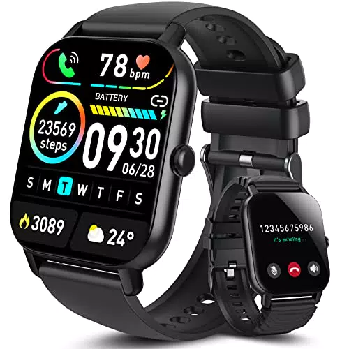 Aptkdoe Smartwatch Uomo Donna, 1.85" Orologio Smartwatch Effettua/Rispondi alle Chiamate