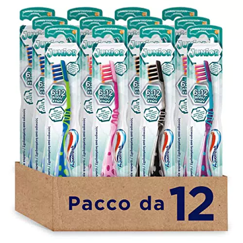 Aquafresh Junior, Spazzolino Denti per Bambini 6-12 anni