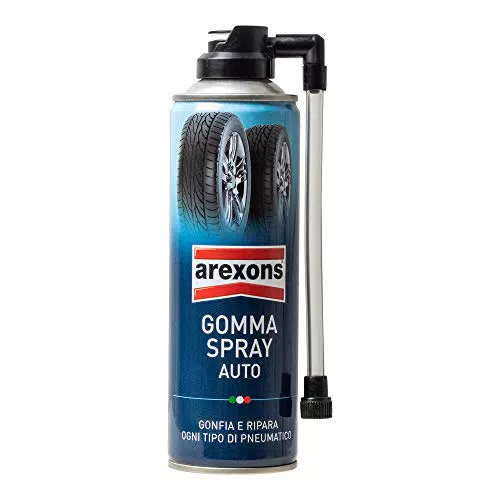 Arexons Gomma Spray Auto, Gonfia e ripara ogni tipo di pneumatico