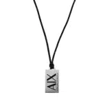 Armani Exchange Collana Da Uomo, L 55Cm Collana In Acciaio Inossidabile
