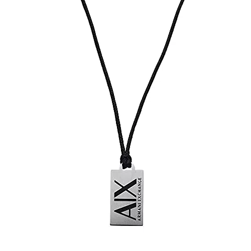 Armani Exchange Collana Da Uomo, L 55Cm Collana In Acciaio Inossidabile