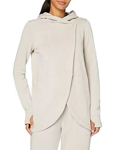 AURIQUE Felpa con Cappuccio Sportiva Donna, Grigio Fumo