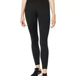 AURIQUE Leggings Sportivi a Vita Alta Donna, Nero, 44
