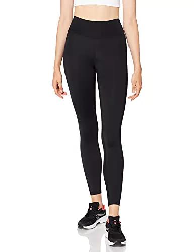 AURIQUE Leggings Sportivi a Vita Alta Donna, Nero, 44