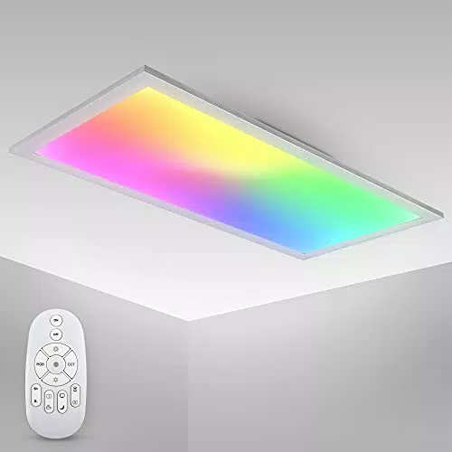 B.K.Licht Pannello LED, luce calda neutra fredda e 7 colori RGB