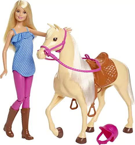 Barbie Bambola con Cavallo e Accessori, Giocattolo per Bambini 3+ Anni