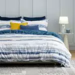 Bedsure Copripiumino Matrimoniale 240x220 Azzurro - Set Copripiumino Matrimoniale da Letto in Microfibra