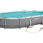 Bestway 56448-3 Set Piscina Fuori Terra Power Steel Ovale da 488x350x107 cm