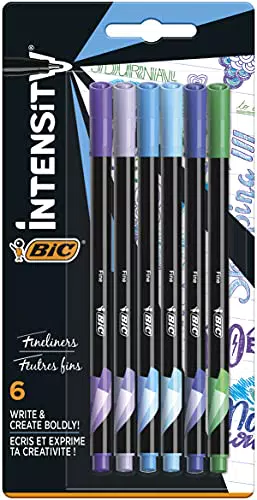 BIC Intensity Pennarelli con punta fine in feltro Confezione da 6 Colori assortiti