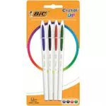 BIC Penne a Sfera, Cristal Up, Punta Media, Colori Assortiti