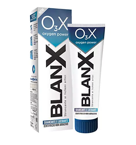 BLANX Dentifricio O3x, Sbiancante, Lucidante, Naturale Con Ossigeno Attivo