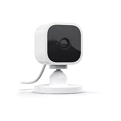Blink Mini - Videocamera di sicurezza intelligente per interni, bianco