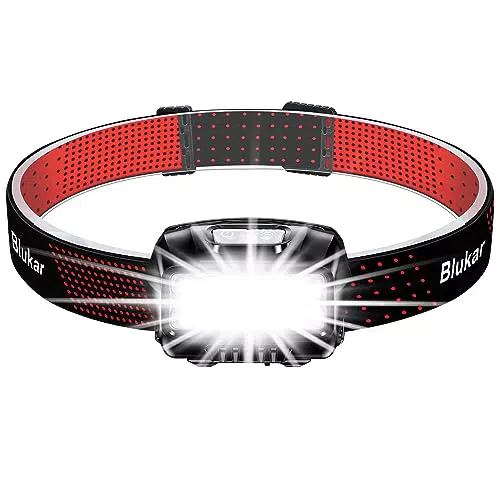 Blukar Lampada Frontale LED, Super Luminosa 2000 Lumen Torcia Frontale USB Ricaricabile con Sensore Movimento
