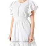 BOSS C_ destina Dress, Bianco 100, 42 Donna