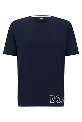 BOSS Maglietta Identity Rn, Modern Uomo, Blu Scuro 401.