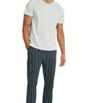 C&A Uomo Pigiama Grigio Chiaro Melange 2XL