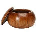 Cabilock Go Game Bowl Giujube Bowls Go Game Stones Box Can Container Giujube Wood Go Game Stones Jars Case for Go Game Stones