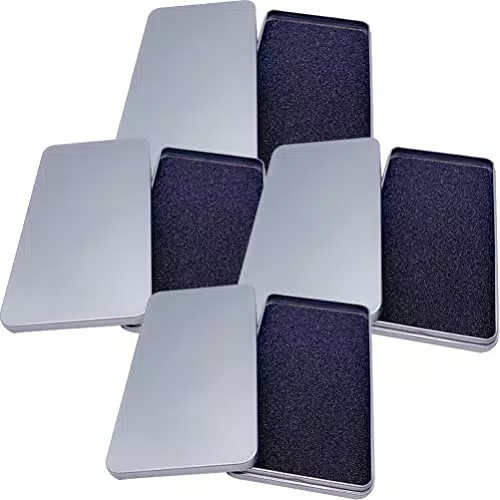 Cabilock Scatola di Latta Rettangolare Scatola di Latta di Metallo con Coperchi Scatole di Latta Mini Scatola Portatile Contenitori con Cuscinetto in Schiuma per La Cassa Telefono Cavo