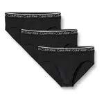 Calvin Klein Hip Brief 3pk Surge Uomo, Black W/ Black Wb