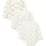 Care Body a Maniche Lunghe Unisex Bimbi, Pacco da 3