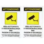CARTELLI SEGNALI PLASTICA VIDEOSORVEGLIANZA