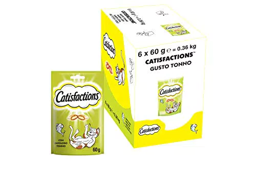 Catisfactions Snack per Gatto, Favoloso Tonno, 6 Confezioni