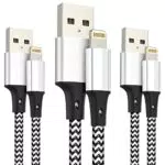 Cavo iPhone, Rapida iPhone Caricabatterie Caricatore iPhone Lungo Lntrecciato Lightning Cavo Ricarica per iPhone 12 11 PRO Max XR XS X 10 8 7 6s 6 Plus 5s SE 2020 iPad - Nero