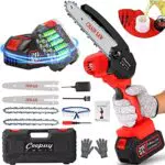 CEEPUY Mini Motosega a Batteria per Potatura con 8000mAh Batterie