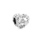 Pandora Charm 791155C01 Cuore margherita Mamma