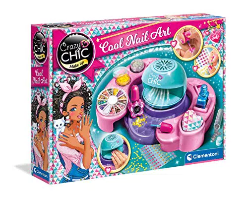 Clementoni- Crazy Chic-Cool Nails Set per Unghie Bambina