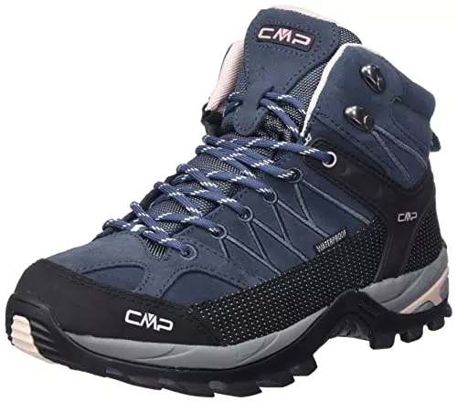 CMP Donna Rigel Mid Wmn Trekking Shoe Wp Scarpe, Asphalt/Antracite/Rose