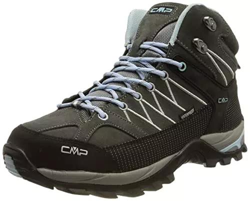 CMP Donna Rigel Mid Wmn Trekking Shoe Wp Scarpe, Graphite/Light Blue