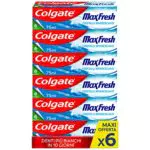 Colgate Dentifricio Max Fresh Cristalli Rinfrescanti 6 Confezioni da 75 ml I Freschezza 10 Volte a Lungo I Menta Glaciale I Denti più bianchi I Aiuta a combattere le carie