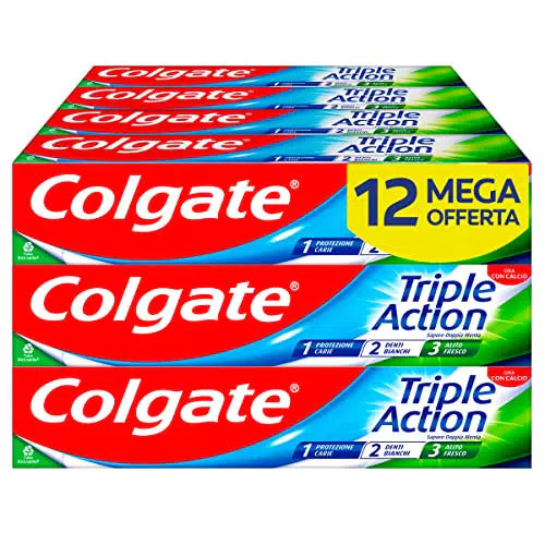 Colgate Dentifricio Triple Action 12 Confezioni da 75 ml