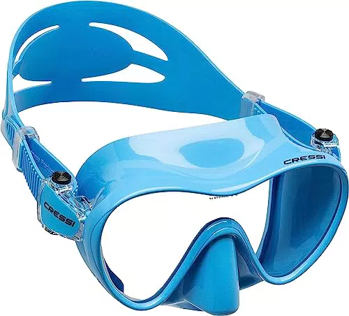 Cressi F1 Small Mask - Maschera Framelles in Morbido Silicone per Snorkeling e Immersioni
