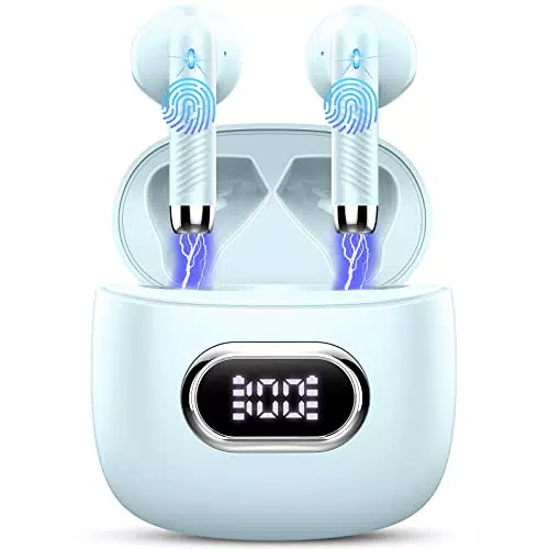 Cuffie Bluetooth 5.3, Auricolari Bluetooth con HD Mics Stereo