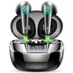 Cuffie Bluetooth, Auricolari Bluetooth 5.3 Cuffie Wireless In Ear Stereo HiFi con 4 Mic