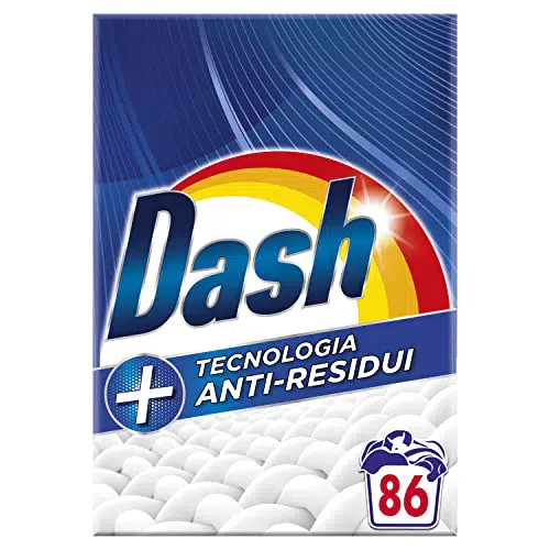 Dash Detersivo Lavatrice In Polvere, 86 Lavaggi, Tecnologia Anti-Residui