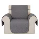 Deconovo Copridivano Trapuntato Antiscivolo Fodera Divano Poltrone Copertura Protettiva con Tasche per Cani/Gatti Letto Grigio Chairo