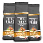 Der-Franz caffè, Aromatizzato alla Nocciola, Caffè Miscela di Arabica e Robusta chicchi interi