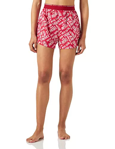 Diesel Uubx-stark-el, Boxer a pantaloncino Donna, Rosso