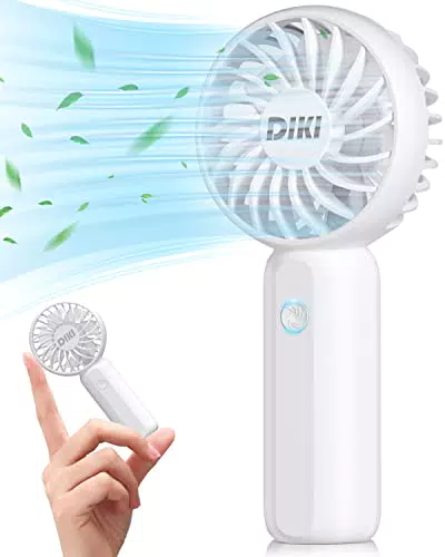 DIKI Mini Ventilatore Portatile a Mano Ventilatore USB Piccolo Ventilatore a Batteria Ricaricabile da 2500mAh