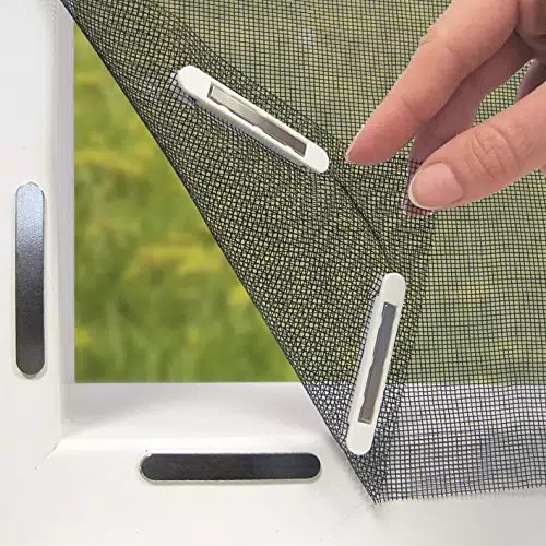 EASYmaxx Zanzariera per finestre con Magic Click, Tagliata individualmente su misura per tutte le finestre fino a 150 x 130 cm