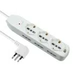 Electraline 62048 Multipresa 9 Posti, 3 Polivalenti