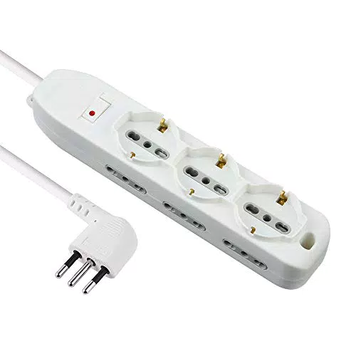 Electraline 62048 Multipresa 9 Posti, 3 Polivalenti