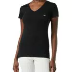 Emporio Armani Donna V Neck T-Shirt Iconic Cotton Maglietta