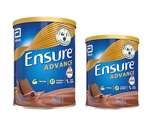 Ensure Advance Formula Nutrivigor Integratore alimentare proteico in Polvere Multipacco da 1,2 kg, Gusto Cioccolato