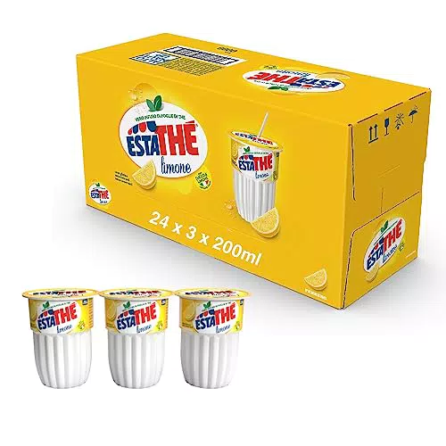 Estathé, Infuso di The al Limone, 24 Confezioni da 3 Bicchierini Ciascuna